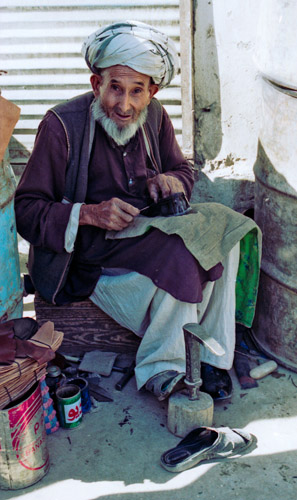 cobbler in Kabul, Afghanistan